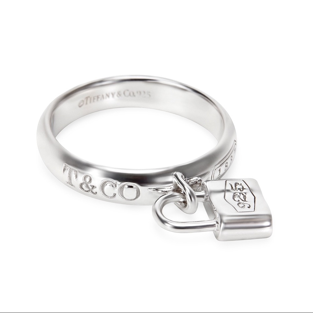 Vintage Tiffany and Co Silver Padlock Ring
